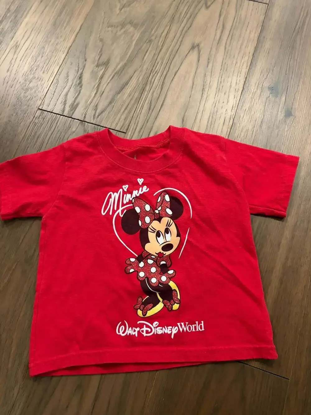 Disney Parks Minnie Mouse Red Graphic Toddler T-Shirt 2T
